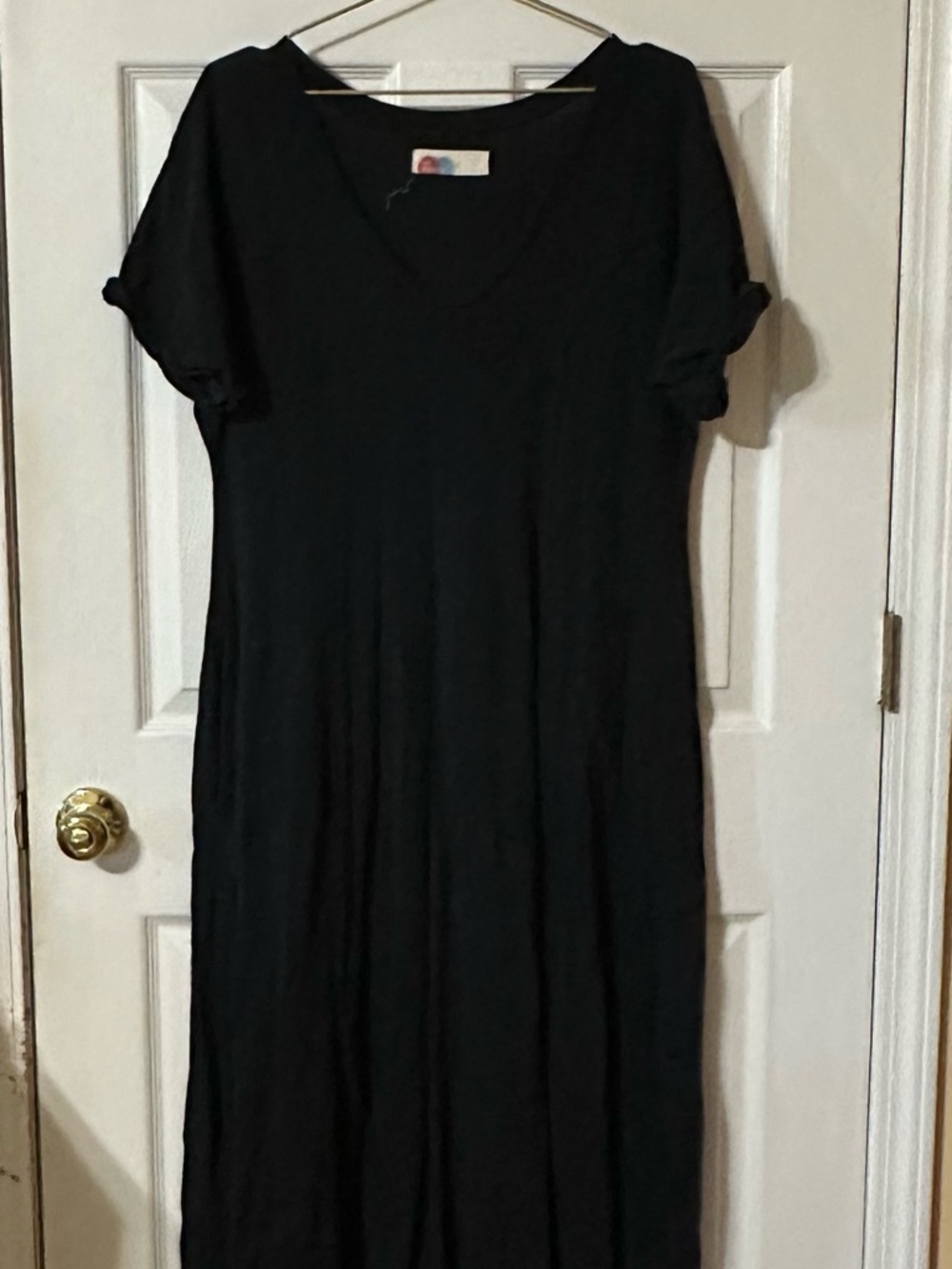 Classic Black V-Neck Maxi Dress